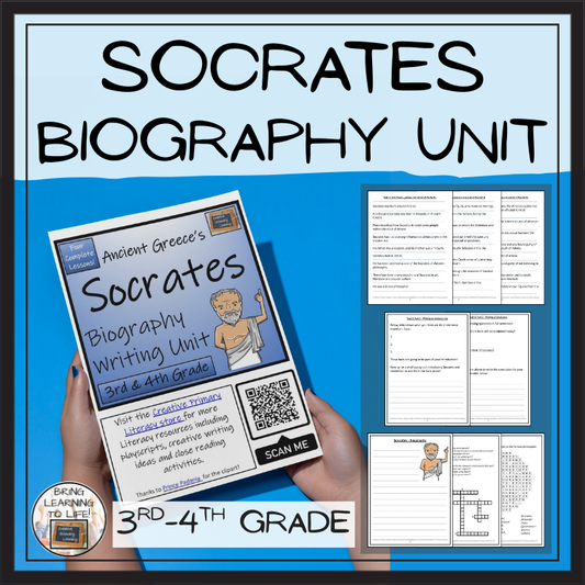 Socrates Biography Project & Writing Unit | 3rd Grade & 4th Grade