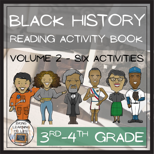 Black History Volume 2 Close Reading Comprehension Book | 3rd Grade & 4th Grade