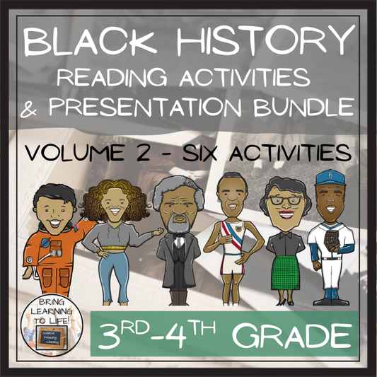 Black History Volume 2 Close Reading Comprehension Bundle | 3rd & 4th Grade