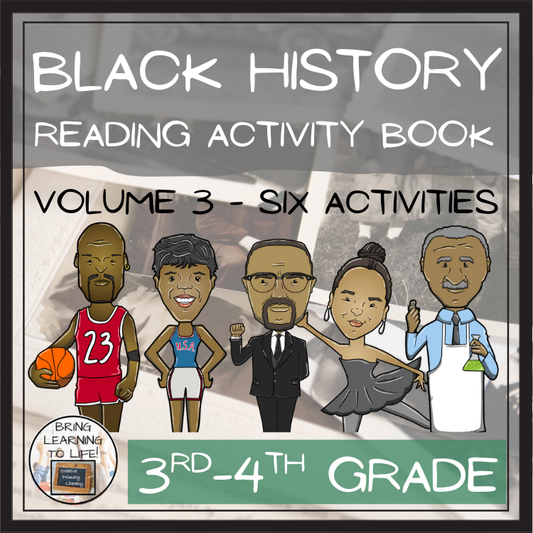 Black History Volume 3 Close Reading Comprehension Book | 3rd Grade & 4th Grade