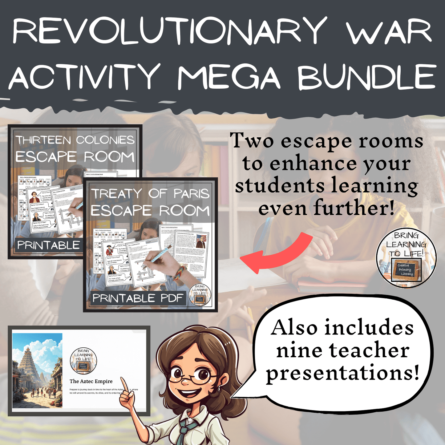 American Revolutionary War Activities Mega Bundle | 3rd Grade & 4th Grade