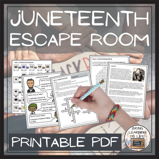 Juneteenth Escape Room | Social Studies & History Activity