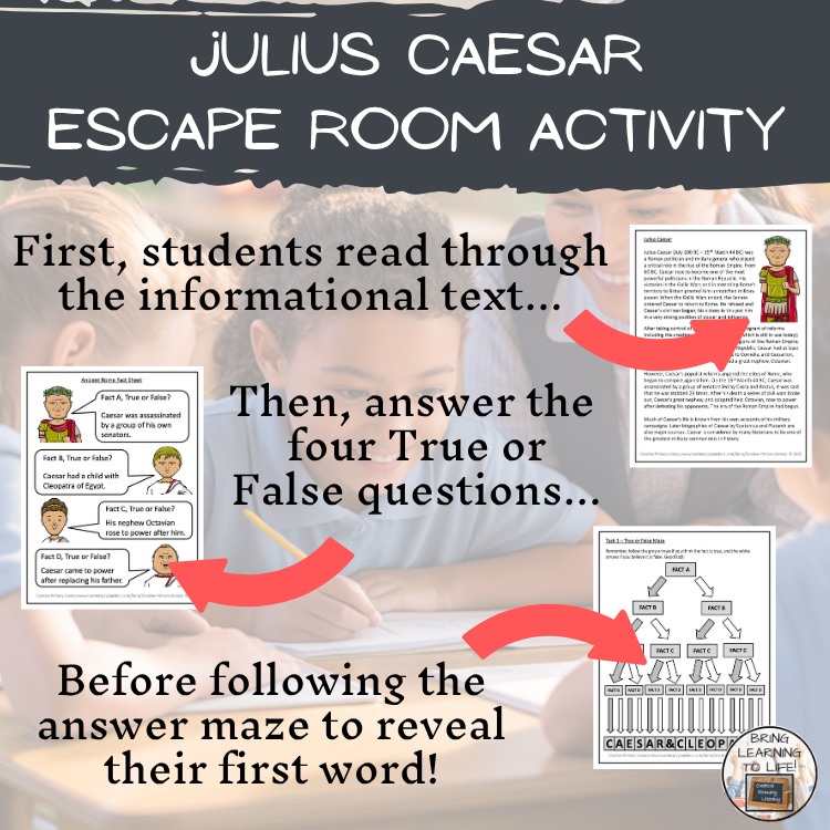 Julius Caesar Escape Room | Social Studies & Ancient History Activity