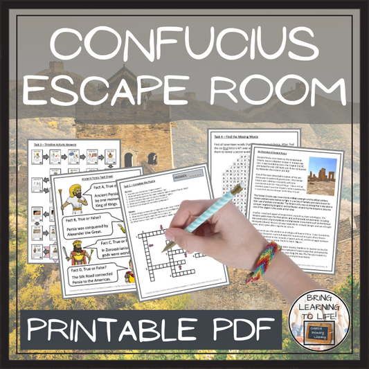 Confucius Escape Room | Social Studies & Ancient History Activity