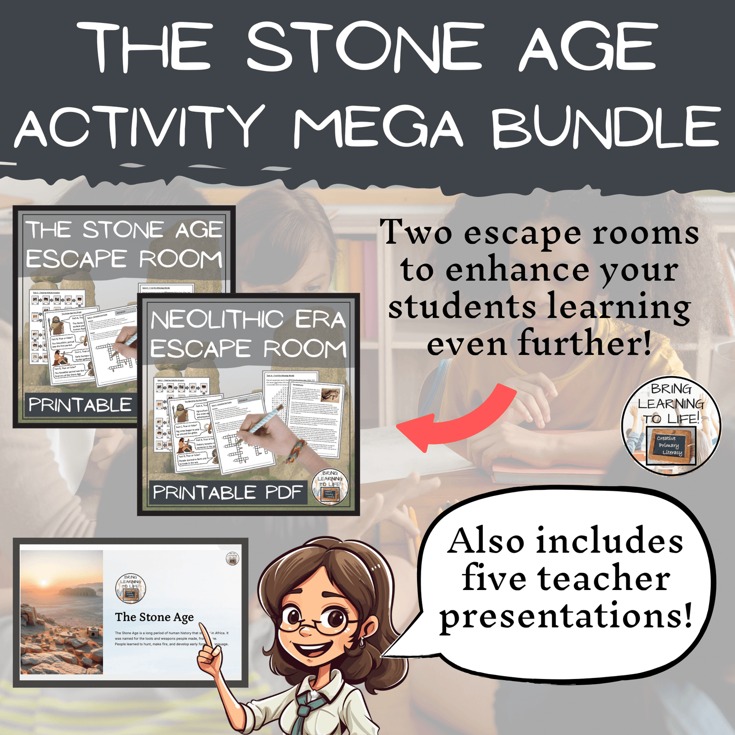 Stone Age Mega Bundle of Activities | 3rd Grade & 4th Grade