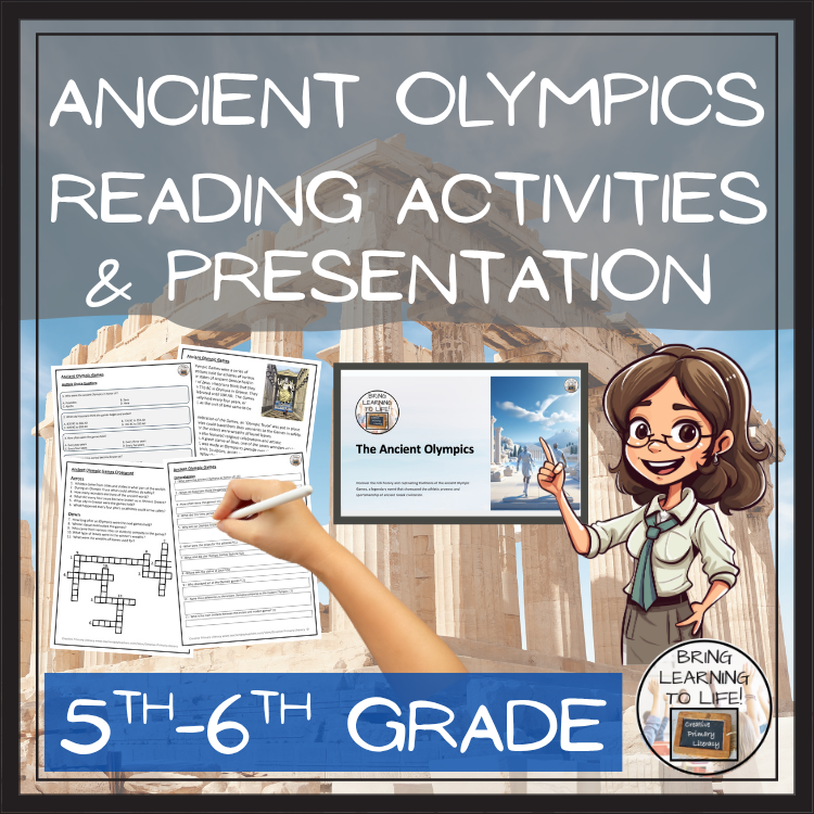 Ancient Olympic Games Close Reading Comprehension Activities | 5th & 6th Grade