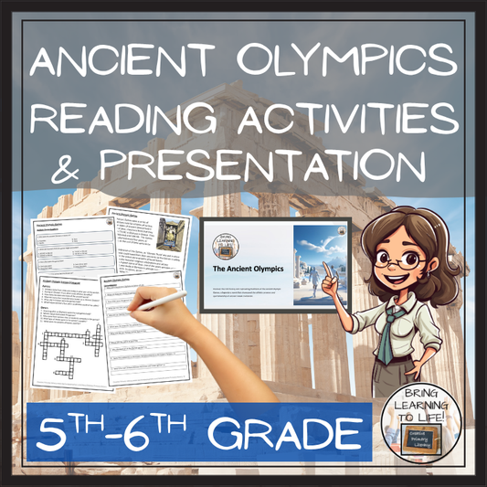 Ancient Olympic Games Close Reading Comprehension Activities | 5th & 6th Grade