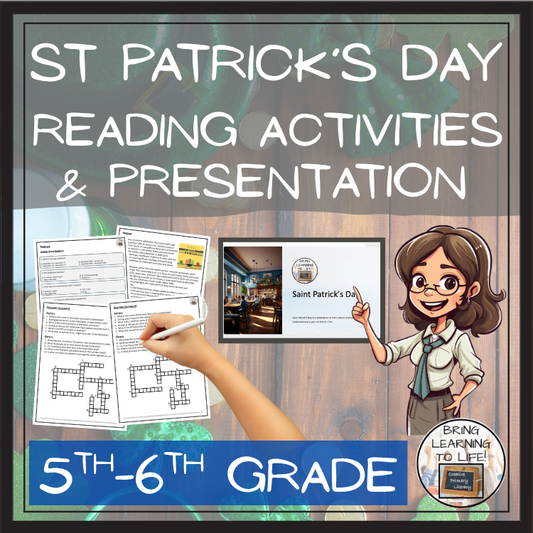 Saint Patrick's Day Close Reading Comprehension Activities | 5th Grade & 6th Grade