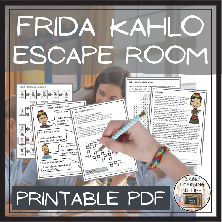 Frida Kahlo Escape Room | Social Studies & Art History Activity