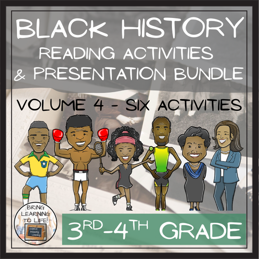 Black History Volume 4 Close Reading Comprehension Bundle | 3rd & 4th Grade