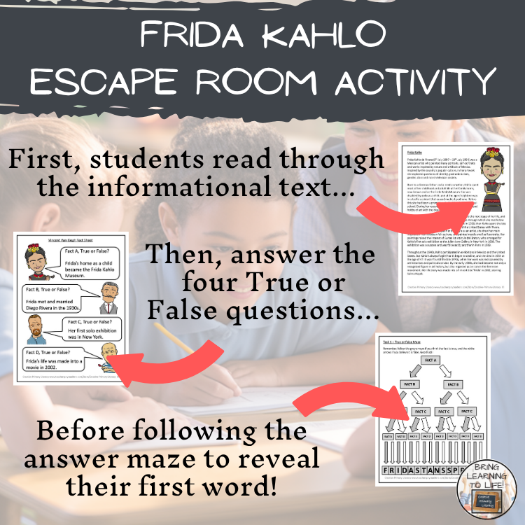 Frida Kahlo Escape Room | Social Studies & Art History Activity