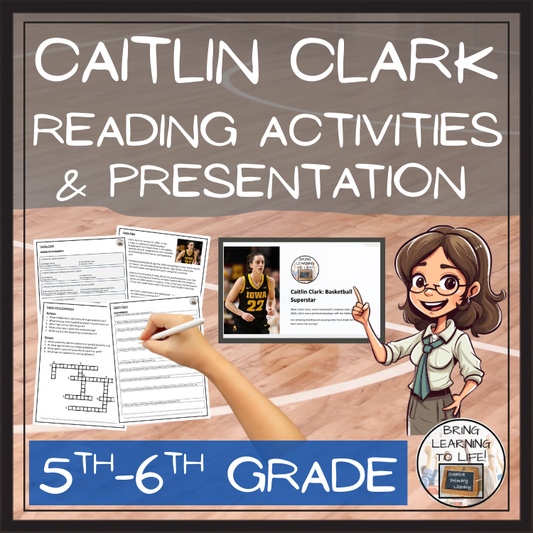 Caitlin Clark Close Reading Comprehension Activities | 5th Grade & 6th Grade