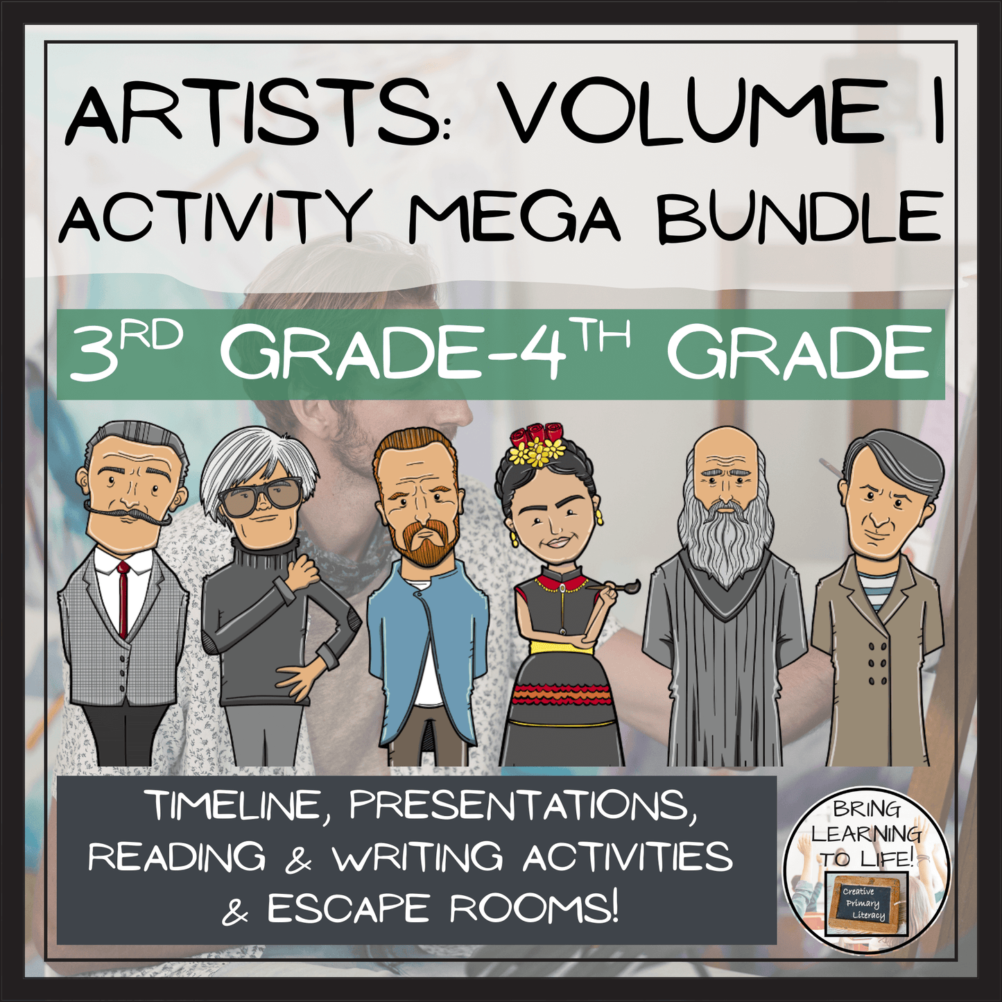 Famous Artists Activity Mega Bundle Volume 1 | 3rd-4th Grade