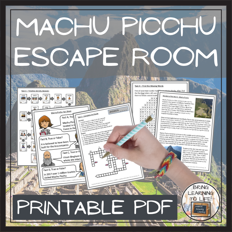 Machu Picchu Escape Room | Social Studies & History Activity
