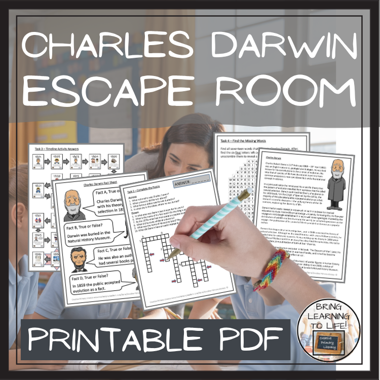 Charles Darwin Escape Room | Social Studies & History Activity