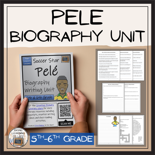 Pele Biography Project & Writing Unit | 5th Grade & 6th Grade