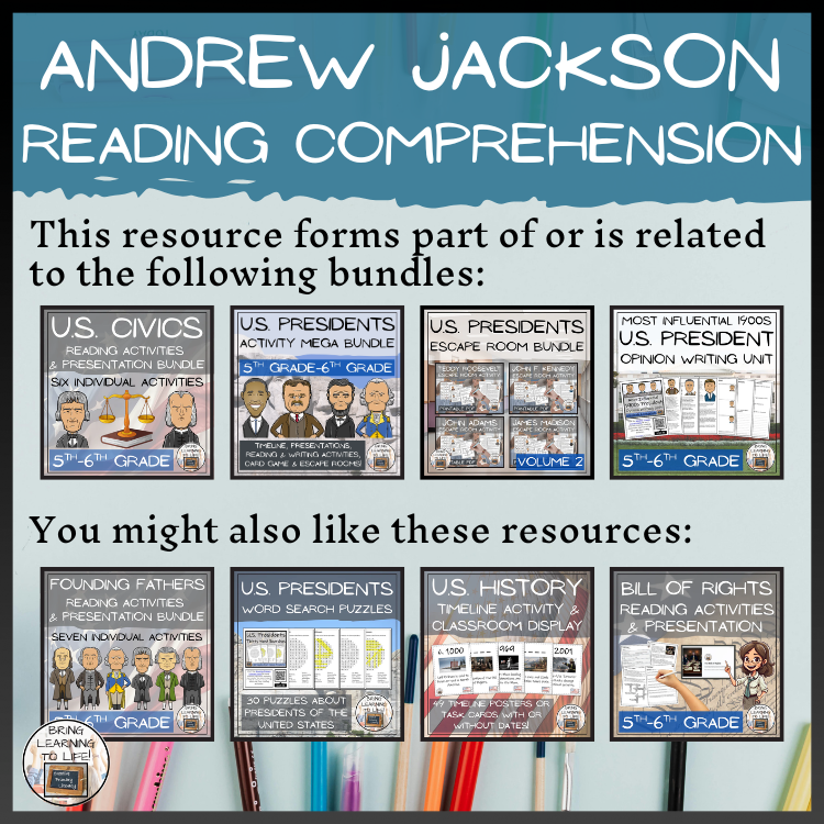 Alexander Hamilton Reading Comprehension Activities | 5th Grade & 6th Grade