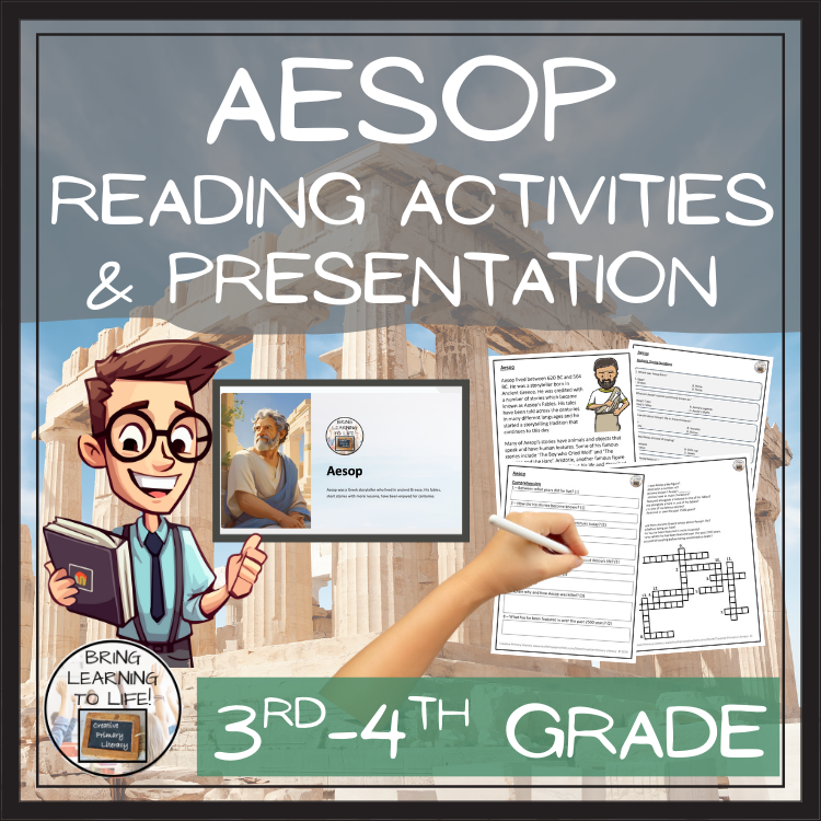 Aesop Close Reading Comprehension Activities | 3rd Grade & 4th Grade