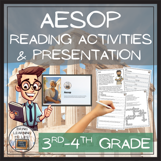 Aesop Close Reading Comprehension Activities | 3rd Grade & 4th Grade