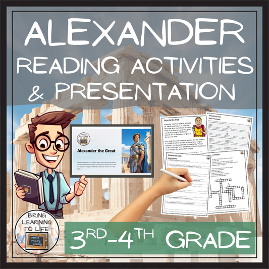 Alexander the Great Close Reading Comprehension Activities | 3rd Grade & 4th Grade