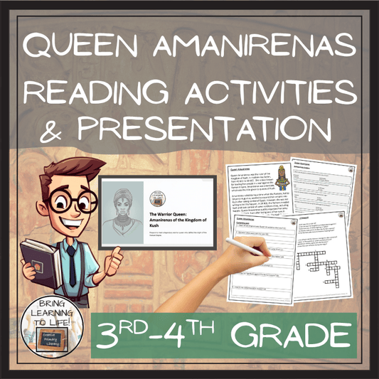 Queen Amanirenas Close Reading Comprehension Activities | 3rd & 4th Grade