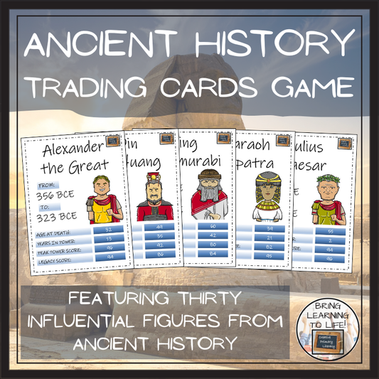 Ancient History Trading Cards Game | Interactive Social Studies Activity