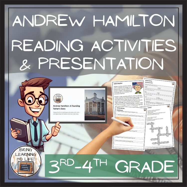 Andrew Hamilton Close Reading Passage & Comprehension Activities | 3rd–4th Grade educational resources for comprehension skills.