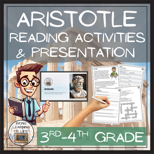 Aristotle Close Reading Comprehension Activities | 3rd Grade & 4th Grade