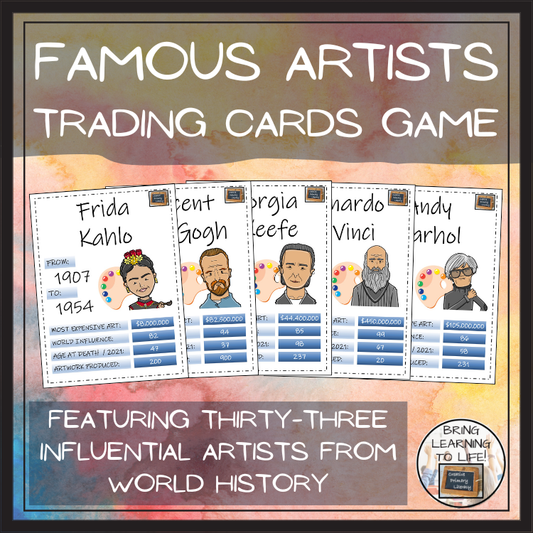 Famous Artists Trading Cards Game | Interactive Art History Activity