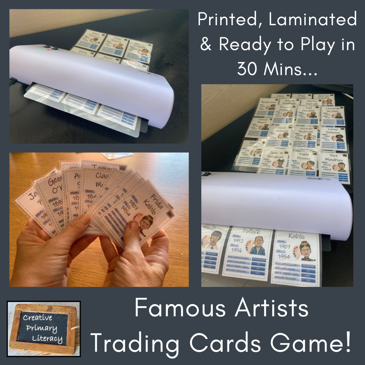 Famous Artists Trading Cards Game