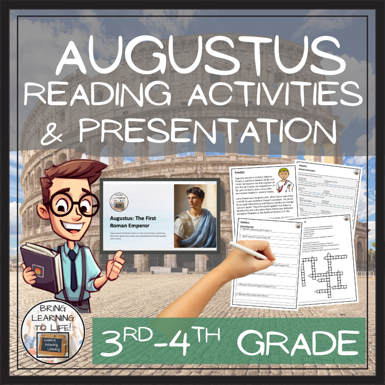 Augustus Close Reading Comprehension Activities | 3rd Grade & 4th Grade