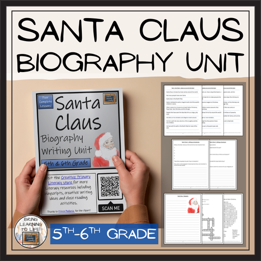 Santa Claus Biography Project & Writing Unit | 5th Grade & 6th Grade