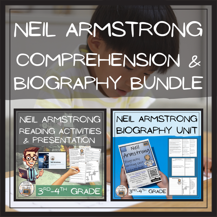Neil Armstrong Close Reading & Biography Bundle | 3rd Grade & 4th Grade