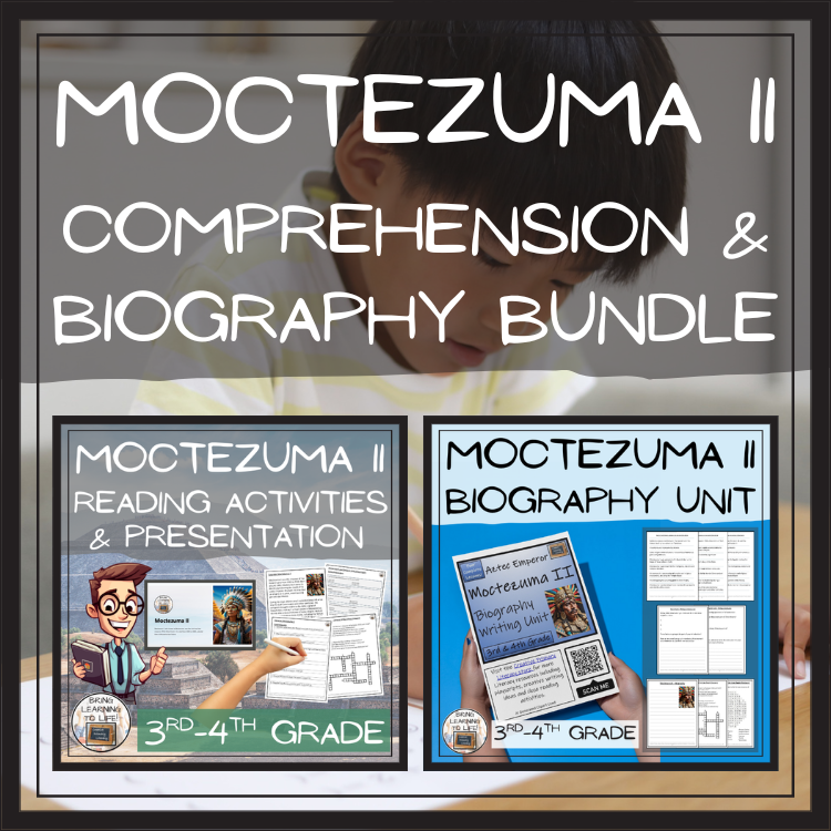 Moctezuma II Close Reading & Biography Bundle | 3rd Grade & 4th Grade