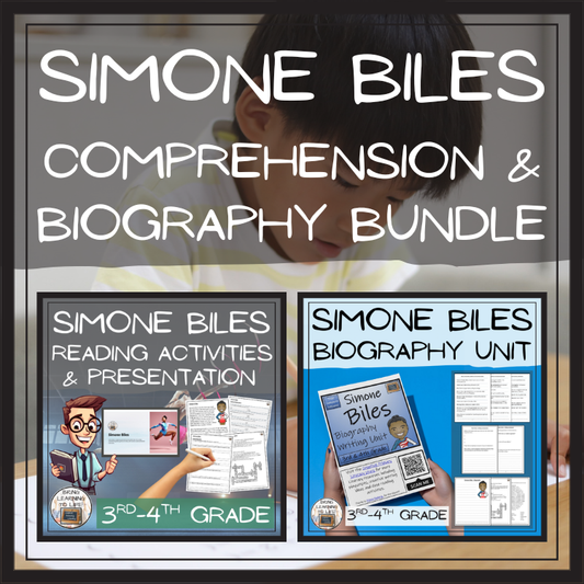 Simone Biles Close Reading & Biography Bundle | 3rd Grade & 4th Grade