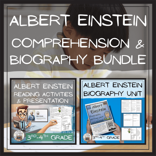 Albert Einstein Close Reading & Biography Bundle 3rd Grade & 4th Grade