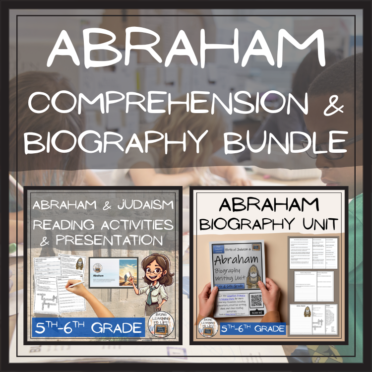 Abraham Close Reading & Biography Writing Bundle | 5th Grade & 6th Grade