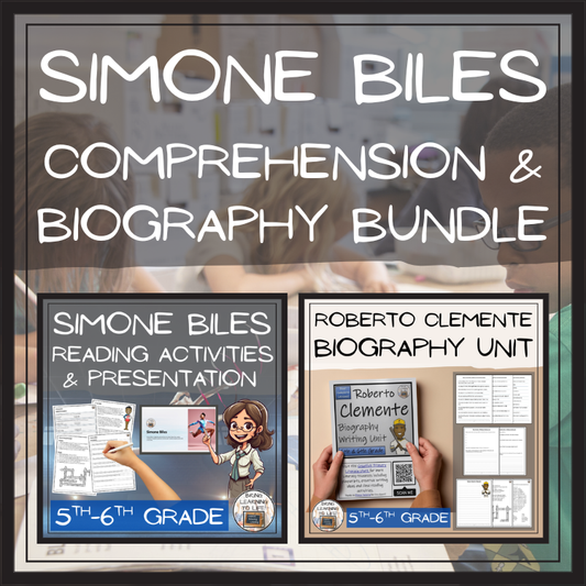 Simone Biles Close Reading & Biography Bundle | 5th Grade & 6th Grade