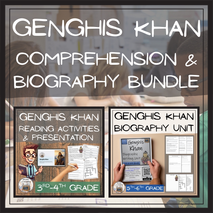 Genghis Khan Close Reading & Biography Bundle | 5th Grade & 6th Grade