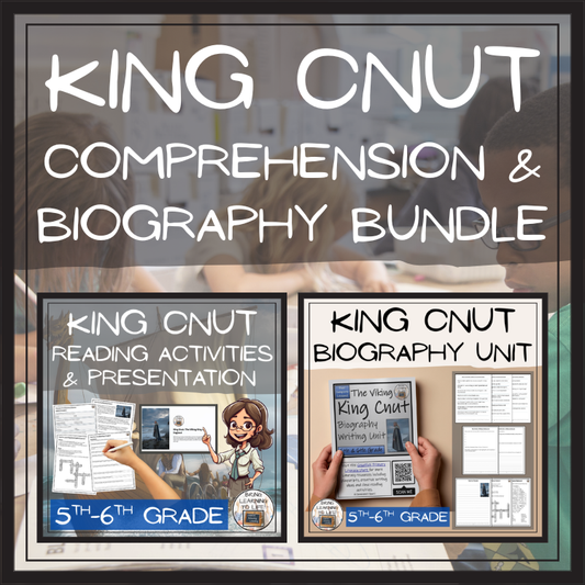 King Cnut Close Reading & Biography Bundle | 5th Grade & 6th Grade