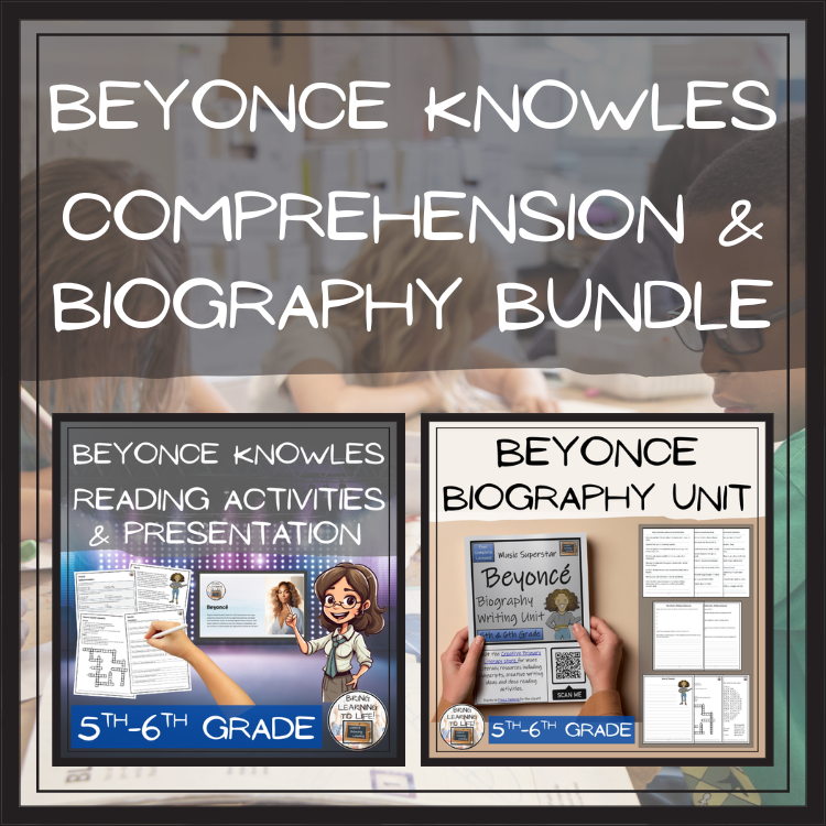 Beyonce Close Reading & Biography Bundle | 5th Grade & 6th Grade