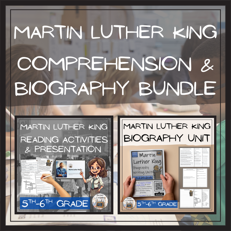 Martin Luther King Close Reading & Biography Bundle | 5th Grade & 6th Grade