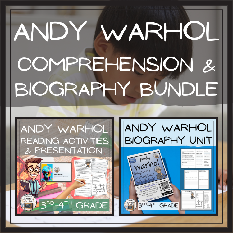 Andy Warhol Close Reading & Biography Bundle | 3rd Grade & 4th Grade