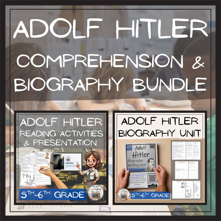 Adolf Hitler Close Reading & Biography Bundle | 5th Grade & 6th Grade ...