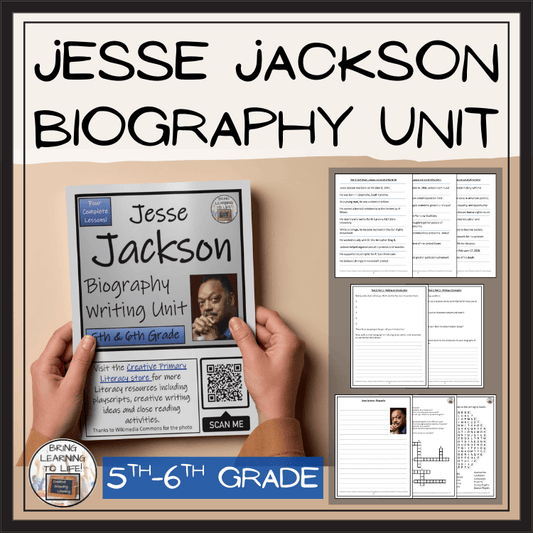Jesse Jackson Biography Project & Writing Unit | 5th Grade & 6th Grade
