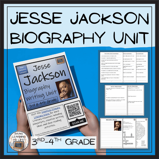 Jesse Jackson Biography Project & Writing Unit | 3rd Grade & 4th Grade