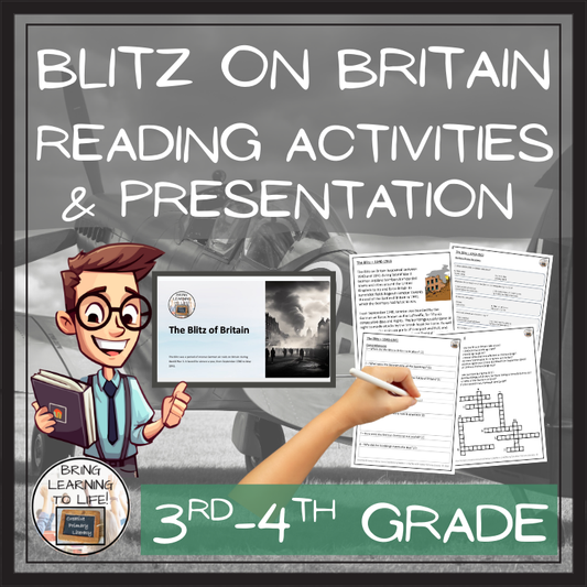 Blitz on Britain in World War 2 Close Reading Comprehension | 3rd & 4th Grade