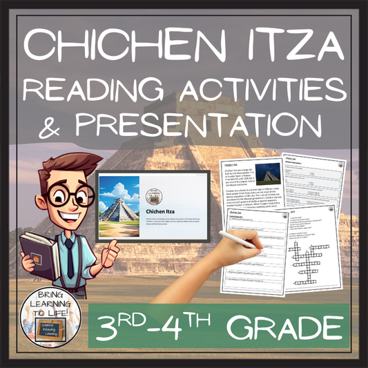 Chichen Itza Close Reading Comprehension Activities | 3rd & 4th Grade