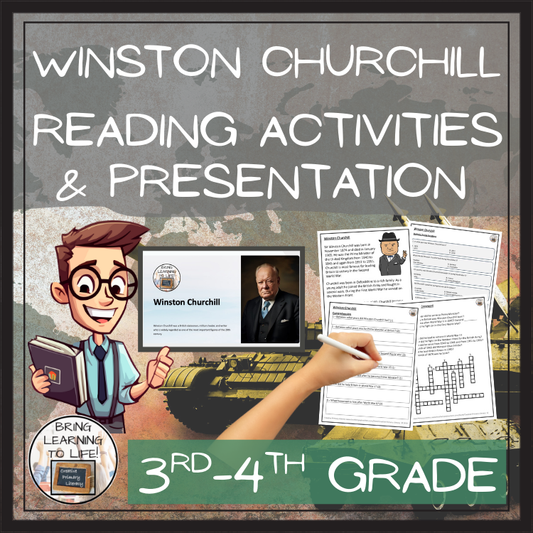 Winston Churchill Close Reading Comprehension Activities | 3rd Grade & 4th Grade