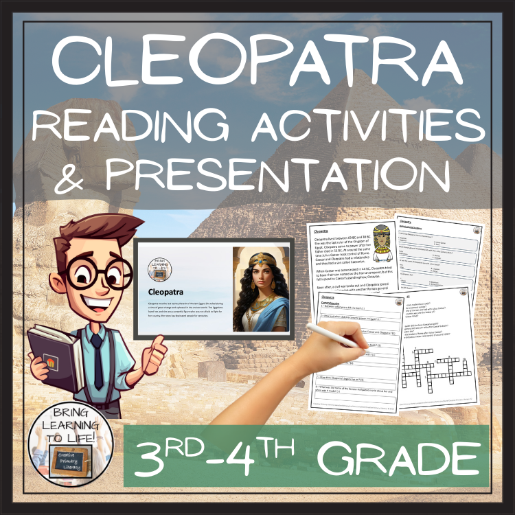 Cleopatra Close Reading Comprehension Activities | 3rd Grade & 4th Grade